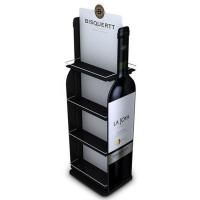 Quality Customized Double-sided Free Standing Wine Rack Wooden Display Stand Demountable for sale