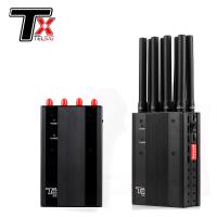 China Cell Phone Portable Cell Phone Signal Jammer Handheld 8 Antenna For GSM / 3G / 4G for sale