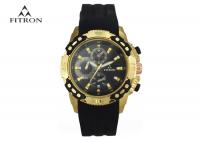 China Round Alloy Shell Silicone Strap Watch Mens Work Use Customized Color factory