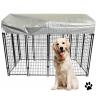 China Zinc Plating Movable Metal Dog Kennel Outside Dog Cages For Large Dogs factory
