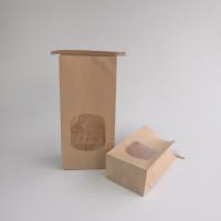 China Tin Tie Brown Side Gusset Customized Paper Bags Greaseproof Durable With Window factory