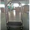 China Bright Luggage Cart Hotel Display Stand With Hooks / Luggage Cart Hotel Luggage Dolly factory