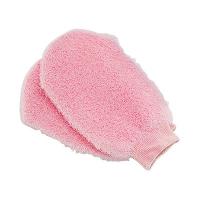 China Light Pink Body Scrubbing Gloves Exfoliating Shower Mitt With Elasticity factory