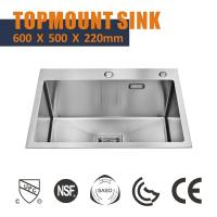 china Topmount Stainless Steel Kitchen Sink Rectangular Single Bowl 18 Gauge 60x50