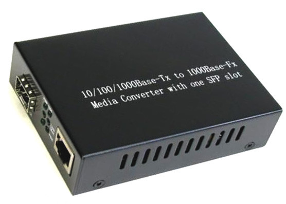 Quality Fast Ethernet Media Converter 1000Mbps with 1 SFP Slot and 1 Ethernet Port for sale