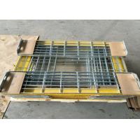 Quality T6 Steel Grating Stair Treads With Yellow Nonskid Nosing Low Carbon Steel for sale