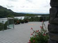 China Dark Grey WPC Decking Flooring Waterproof Outdoor with Mountain Landscape factory
