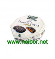 China octagonal shape biscuit tin packaging box factory