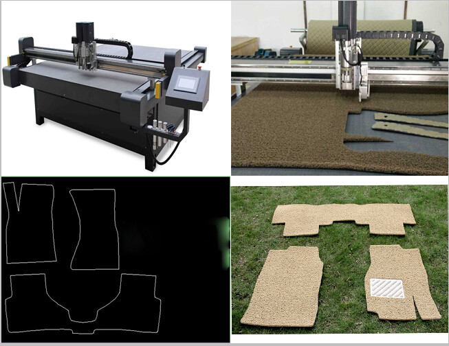 China Plstic Coil Car Carpet Roll Material Cutter CNC Making Mat Cutting Machine factory