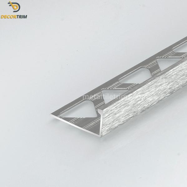 Quality 12mm Aluminium Straight Edge Tile Trim With Anodizing Polishing Surface Finish for sale