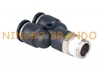 China Male Y Type Push To Quick Connect Pneumatic Hose Fittings 1/4'' 8mm factory