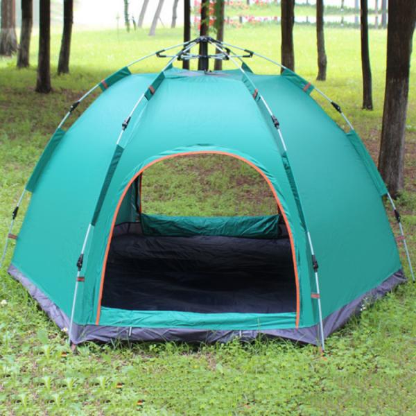 Quality Travel Big 170T polyester Foldable Camping Tent Hexagonal Green for Beach Shade for sale