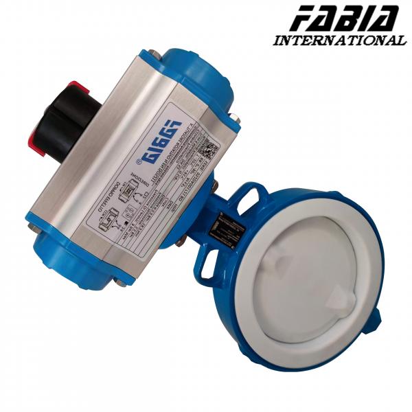 Quality Pneumatic Rubber Lined Butterfly Valve Pn 16 for sale