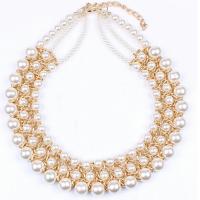 China popular ladies temperament wild section elegant imitation pearl necklace clavicle factory