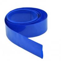 China 70mm Plastic PVC Tube 0.08mm Blue Heat Shrink Wrap Tubing factory