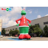 China 32.8FT Gemmy Christmas Airblown Inflatable Grinch With Santa Hat factory