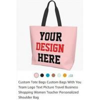 China Custom tote bag Design Your Own Text/Logo/Image Personalized Tote Bag Portable Aesthetic factory