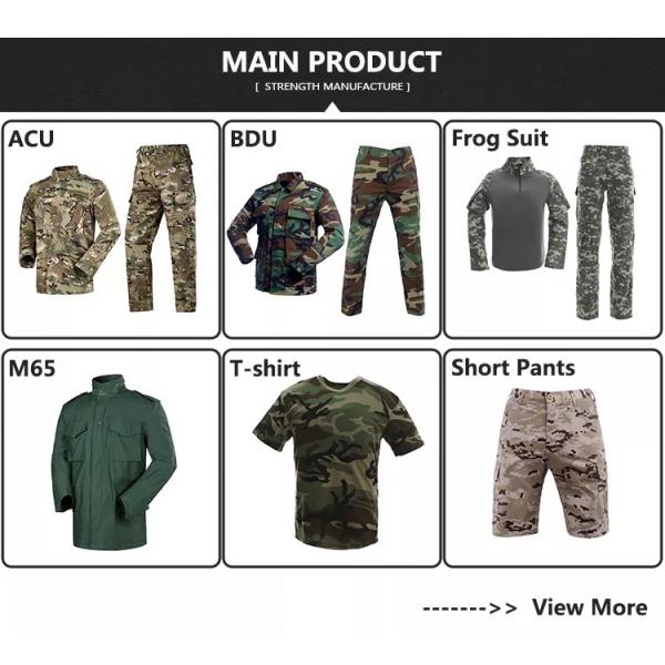 Quality BDU Uniform Tactical Army Uniform Military Camouflage Uniform for sale