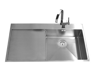 Quality 304SUS Stainless Steel Topmount Kitchen Sink With Tap Hole 36*20 Inch for sale