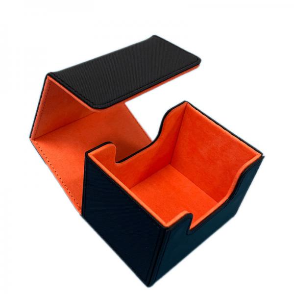 Quality 100+ Pokemon Magic Leather deck card box Side Loading PU With Orange Color for sale