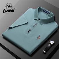China Sublimated Cotton Polo T Shirts Men Knitted Sport Blank Fabric Shirts factory