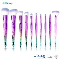 Quality Mermaid Tail Purple Ferrule Synthetic Hair Makeup Brush for sale