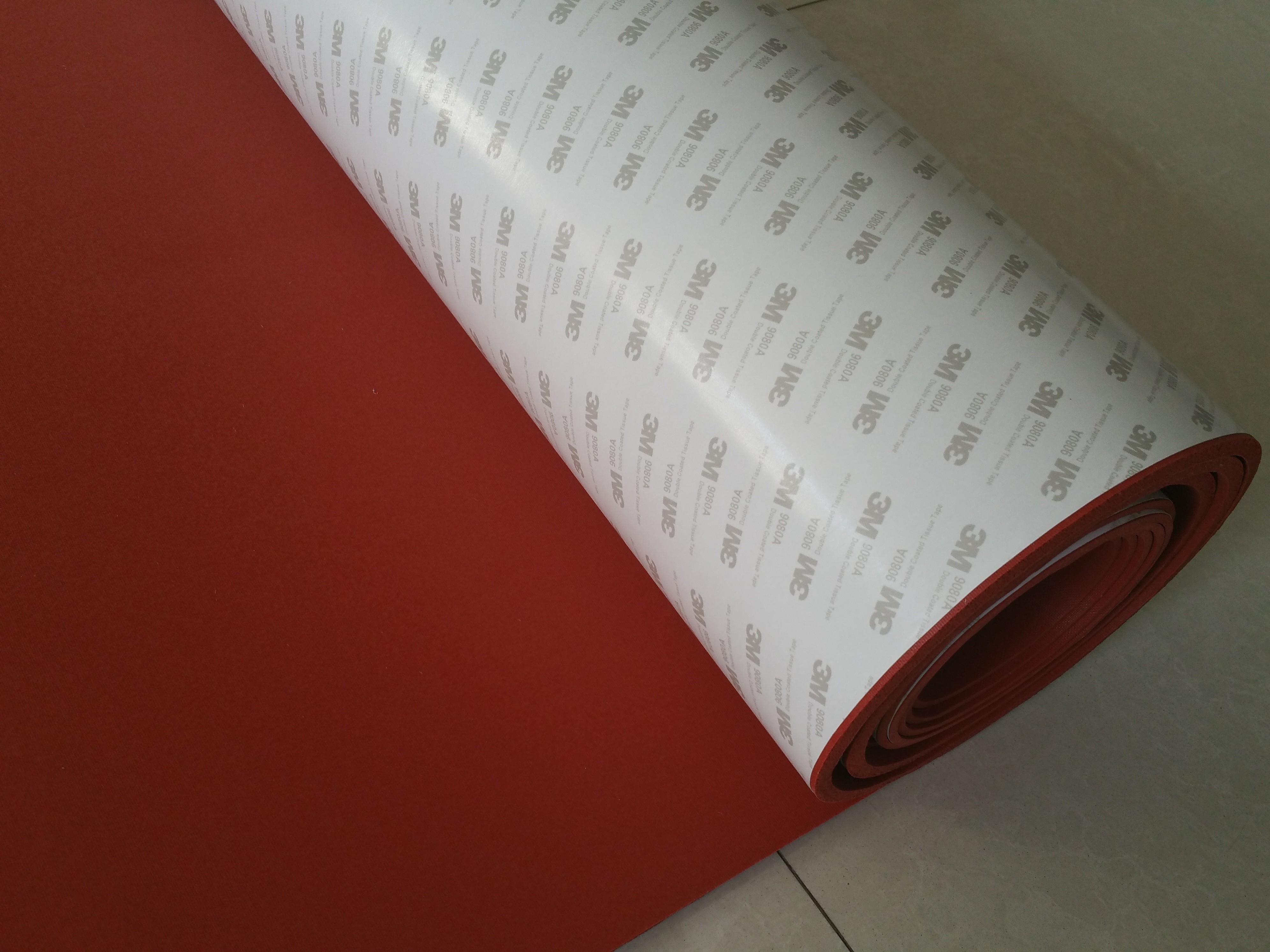 China 1 - 10mm x 1 - 1.5m x 10m Silicone Foam Sheet , Silicone Sponge Sheet Backing Adhesive 3M Gule factory