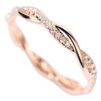 China Moissanite Rings Interwoven Tail Grass Wedding Rings 18K Gold Diamond Rings factory