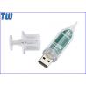 China Transparent Syringe Storage 1GB USB Disk Drive Free Logo Printing factory