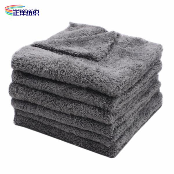 Quality 500GSM Reusable Cleaning Cloth 40X40CM Fluffy Microfiber Edgeless Washing for sale