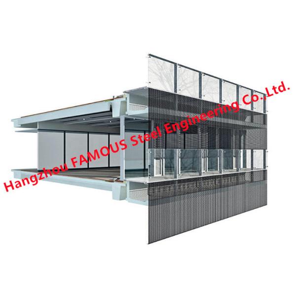 Quality Heat Insulation Soundproof 3mm Double Glass Curtain Wall Skin Ventilated for sale