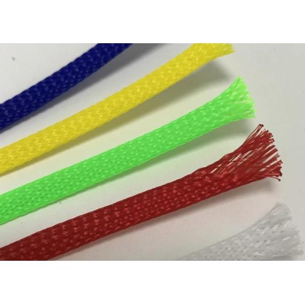 Quality Flexo PET Expandable Braided Sleeving Custom Size Halogen Free ROHS Compliant for sale
