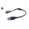 China Bus Camera Monitor Audio Video Aviation Cable With GX12 4 Pin AC DC Connector factory