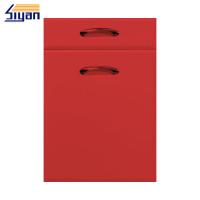 China Swing Cabinet Modern Kitchen Cabinet Doors High Glossy Pvc Film Surface factory