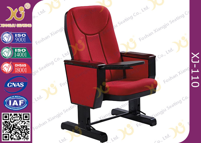 China 560mm Center Distance Fabric Cushion Padded Church Chairs For Meeting Room​ for sale