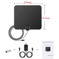 China Indoor HDTV Antenna Amplified TV Antenna 50 Mile Range 4M Length Cheap HD TV Antenna With Packing Box factory