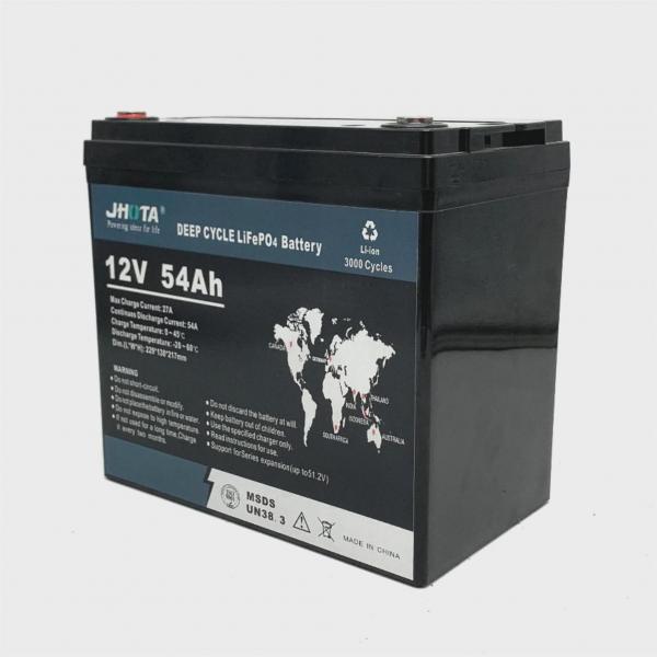 Quality IP55 Lithium Battery Lead Acid Replacement 54Ah 12.8V Deep Cycle Battery for sale