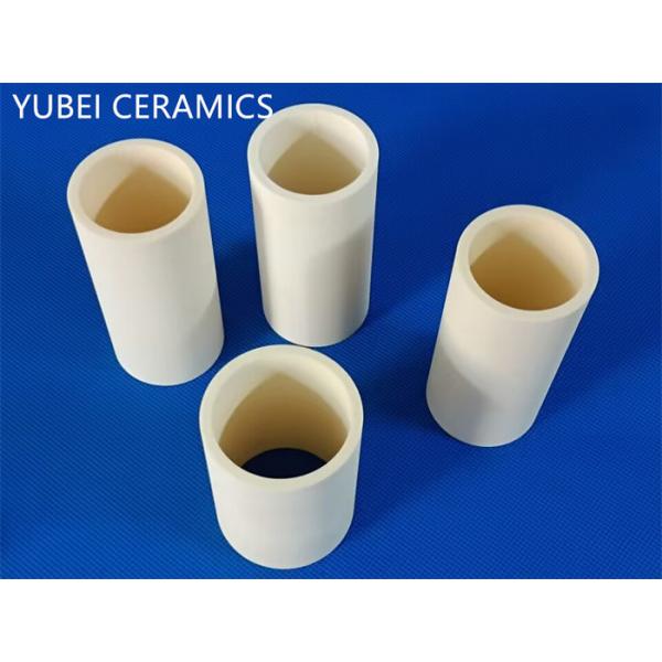 Quality 1600℃ Refractory Ceramic Tubes Yellow 99% Alumina Ceramic Sleeves for sale