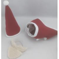 China Stuffed Planet Friendly Plush Dog Toys Santa Dog Toy Christmas Wears factory