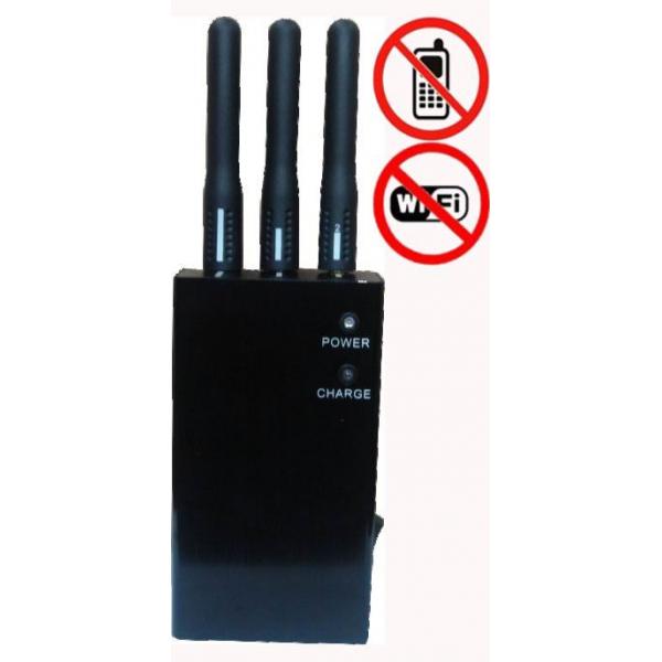 Quality Lightweight Cell Phone Frequency Blocker , 500mw Handheld Cell Phone Jammer for sale