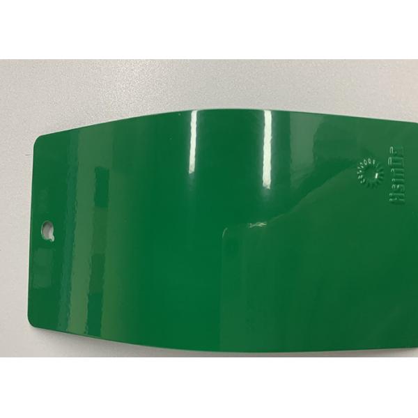Quality Thermosetting Green Glossy Polyester Powder Coating , Flat Smooth Powder Paint for sale