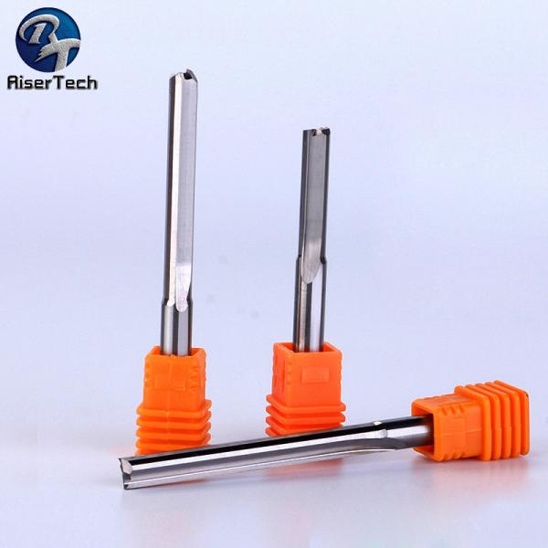 Quality Tungsten Steel Carbide Two Flutes Straight End Mill / Milling Cutter For Wood Mdf for sale