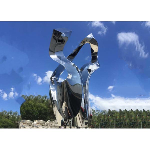 Quality Polished Abstract Steel Sculpture 316L Stainless Steel Modern Landscape Decoration for sale
