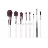 Quality Antibacterial Treated Synthetic Makeup Brushes White Handle Handmade for sale