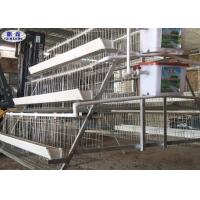 Quality Galvanized 3 Tiers Poultry Laying Cages 96 Birds Capacity Steel Wire Material for sale