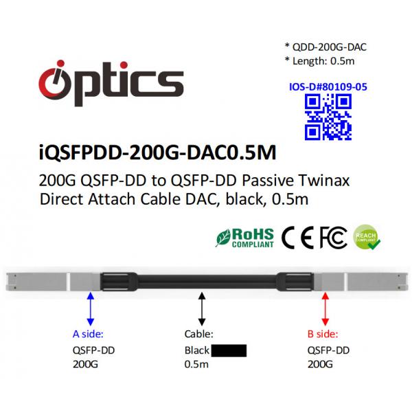 Quality QSFPDD-200G-DAC0.5M 200G QSFPDD to QSFPDD DAC(Direct Attach Cable) Cables (Passive) 0.5M for sale