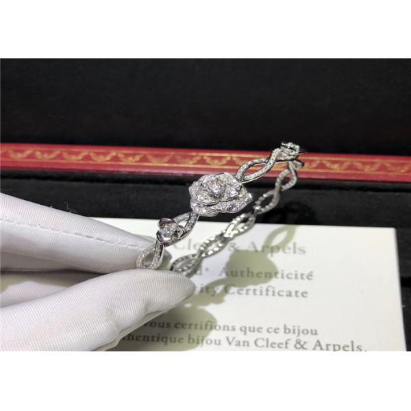Quality Luxury 18K White Gold Piaget Rose Bracelet With 190 Brilliant Cut Diamonds 1.32ct for sale