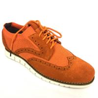 China Brown Suede Leather Mens Casual Flat Shoes , Lace Up Casual Sport Shoes factory