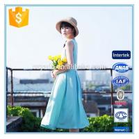China Latest Style Plain Sleeveless Chiffon Design One Piece Summer Dress For Lady factory