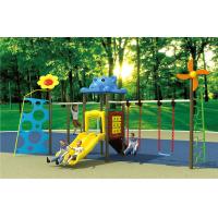 China small size kids fitness equipment outdoor swing sets with slide factory